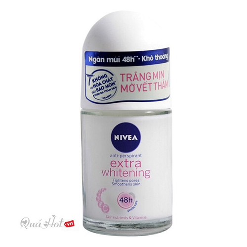 Chai lăn khử mùi nivea extra whitening trắng mịn mờ vết thâm 25ml
