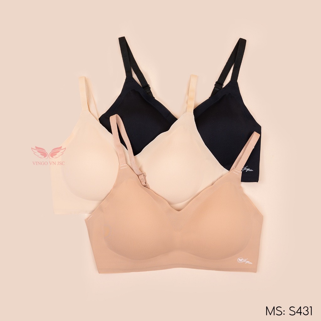 Áo lót su đệm mỏng không gọng không đường may vingo 4002 s431 vngo