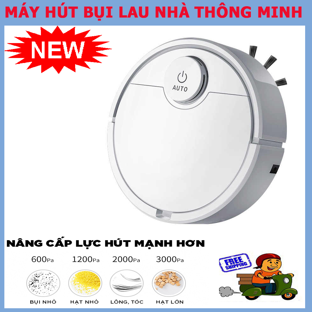 Máy hút bụi trong nhà,robot hút bụi lau nhà tốt, robot hút bụi lau nhà thông minh thế hệ mới es300 pro2021 siêu mạnh mẽ tích hợp 1 nút chạm cảm ứng, bánh xe"khủng"- pin trâu, bảo hành 1 đổi 1