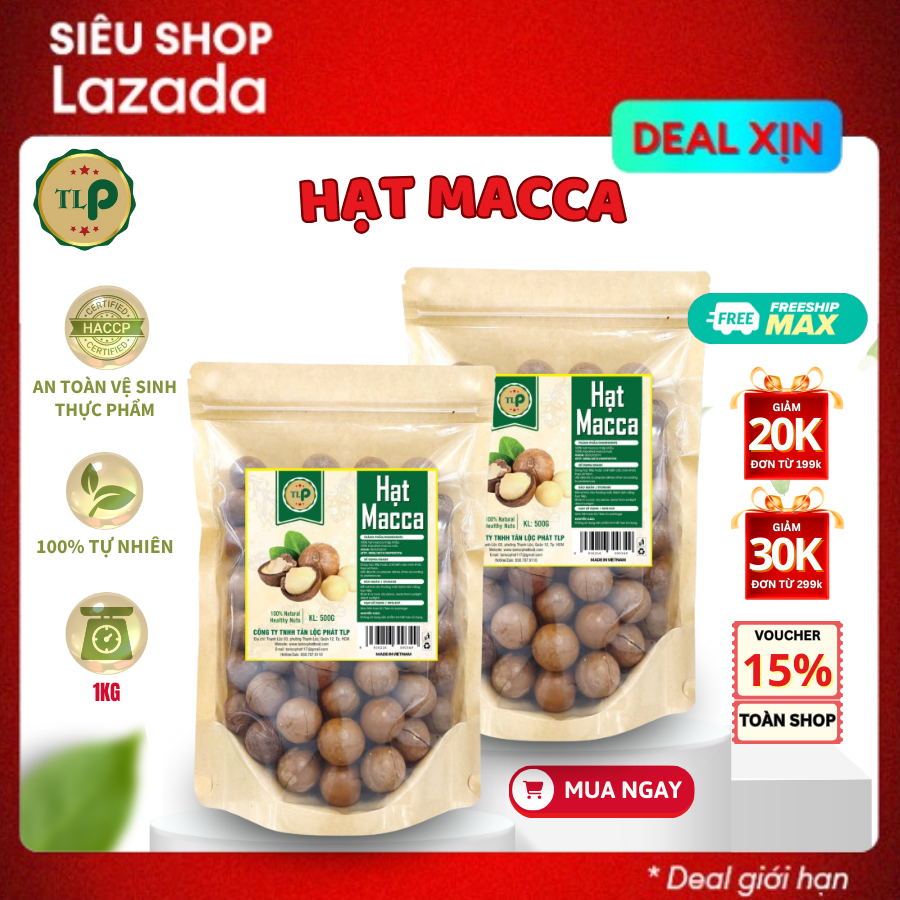 Hạt macca tân lộc phát combo 1kg - mỗi bịch 500g