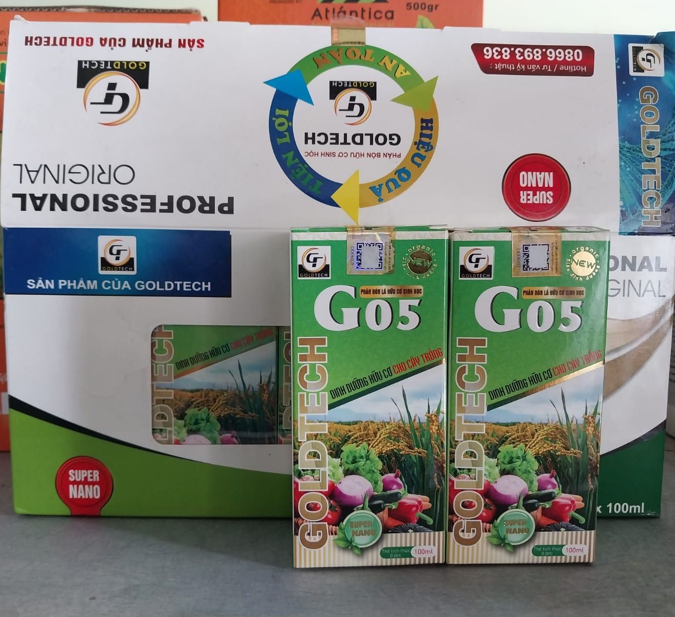G05 goldtech phân bón hữu cơ sinh học chai 100ml