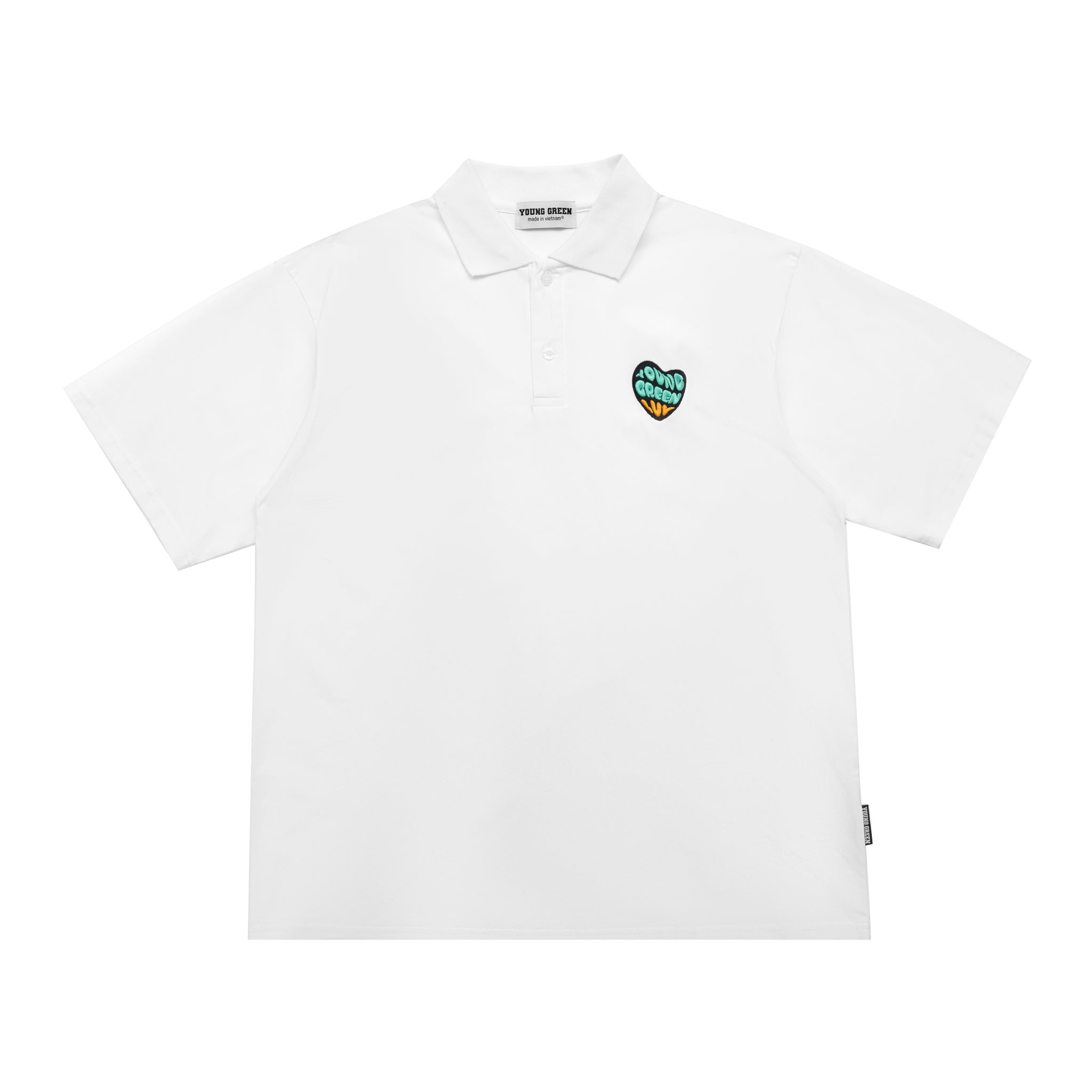Áo polo young green polo thêu heart