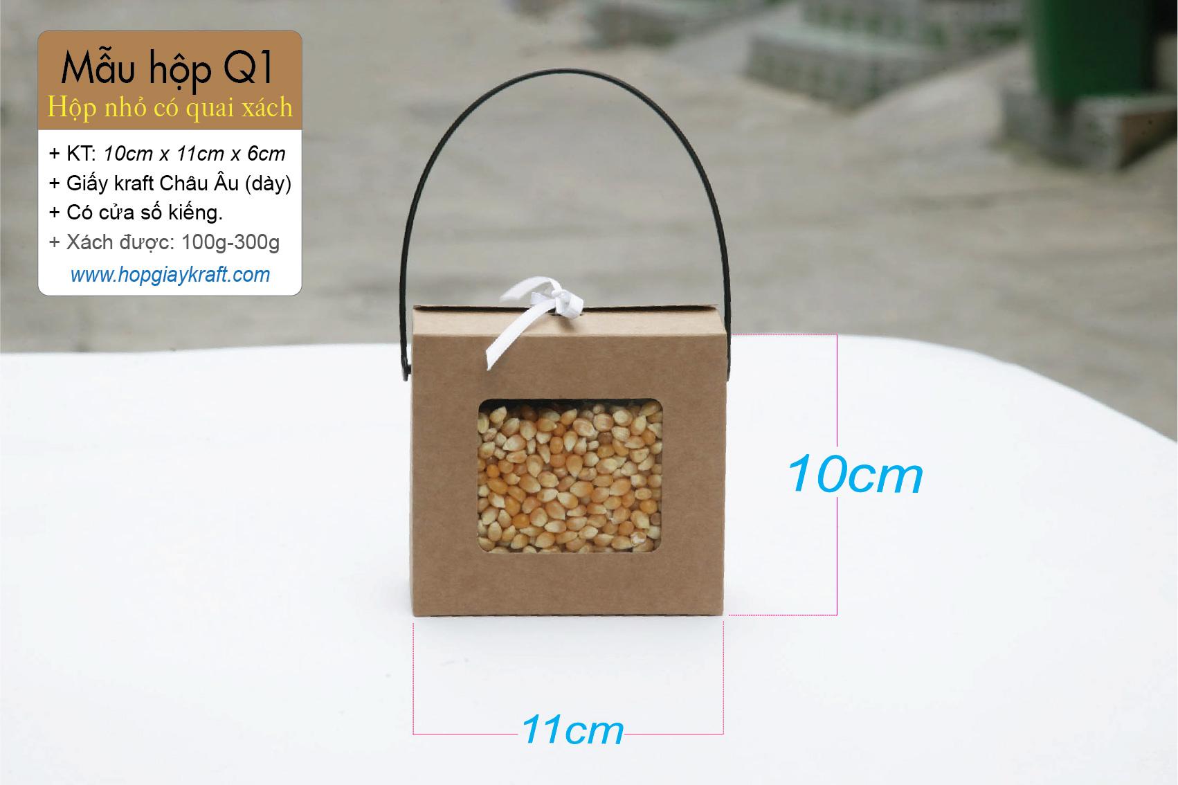 50 cái Hộp Q1- Hộp giấy kraft mini đựng quà tặng trái cây thực phẩm