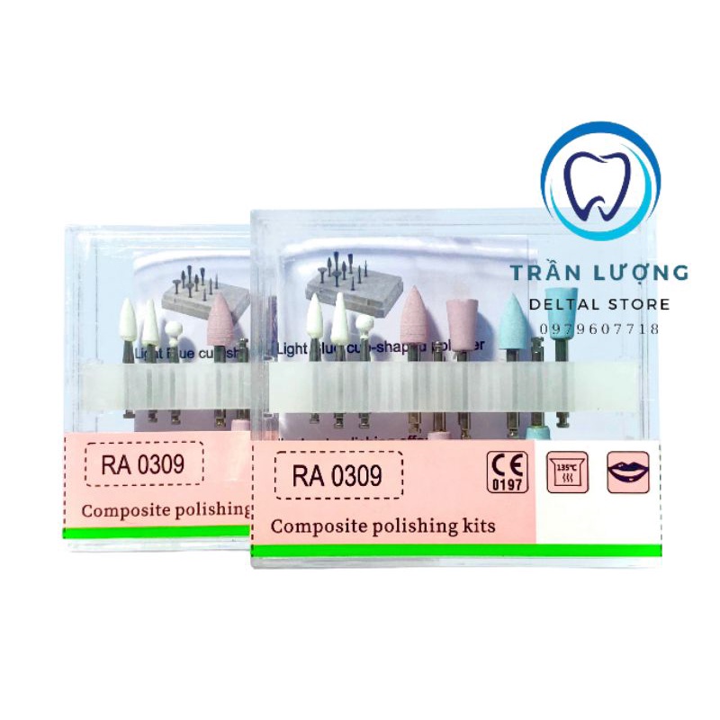 Bộ mũi đánh bóng composite,cùi răng nha khoa 9 chỉ tiết