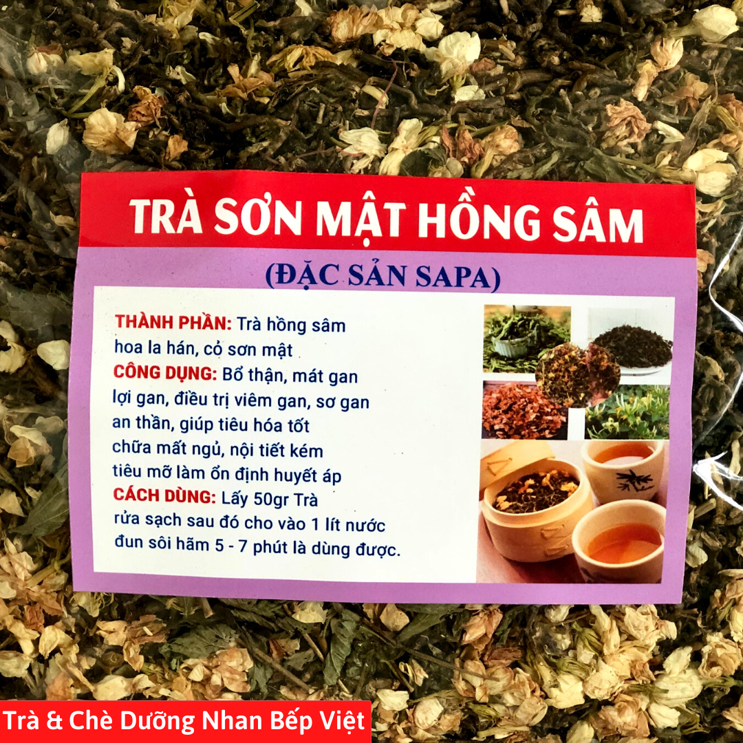 1kg trà sơn mật hồng sâm sapa hỗ trợ ngủ ngon, mát gan