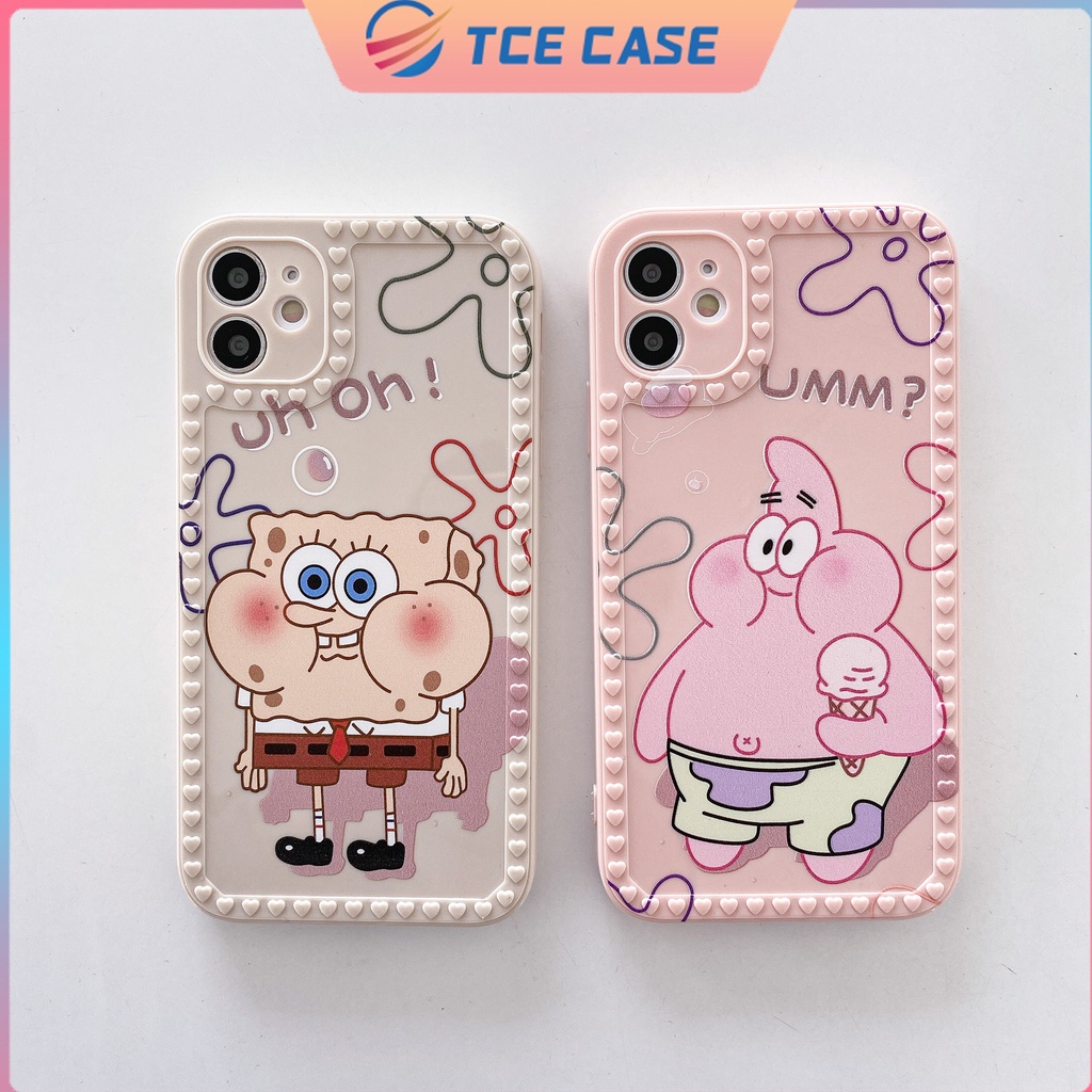 Ốp lưng iphone ốp iphone SpongeBob viền vuông Ốp điện thoại cho iphone 13 /12/11/pro max/6/7/8 /plus/x/ xs / xr/xsmax