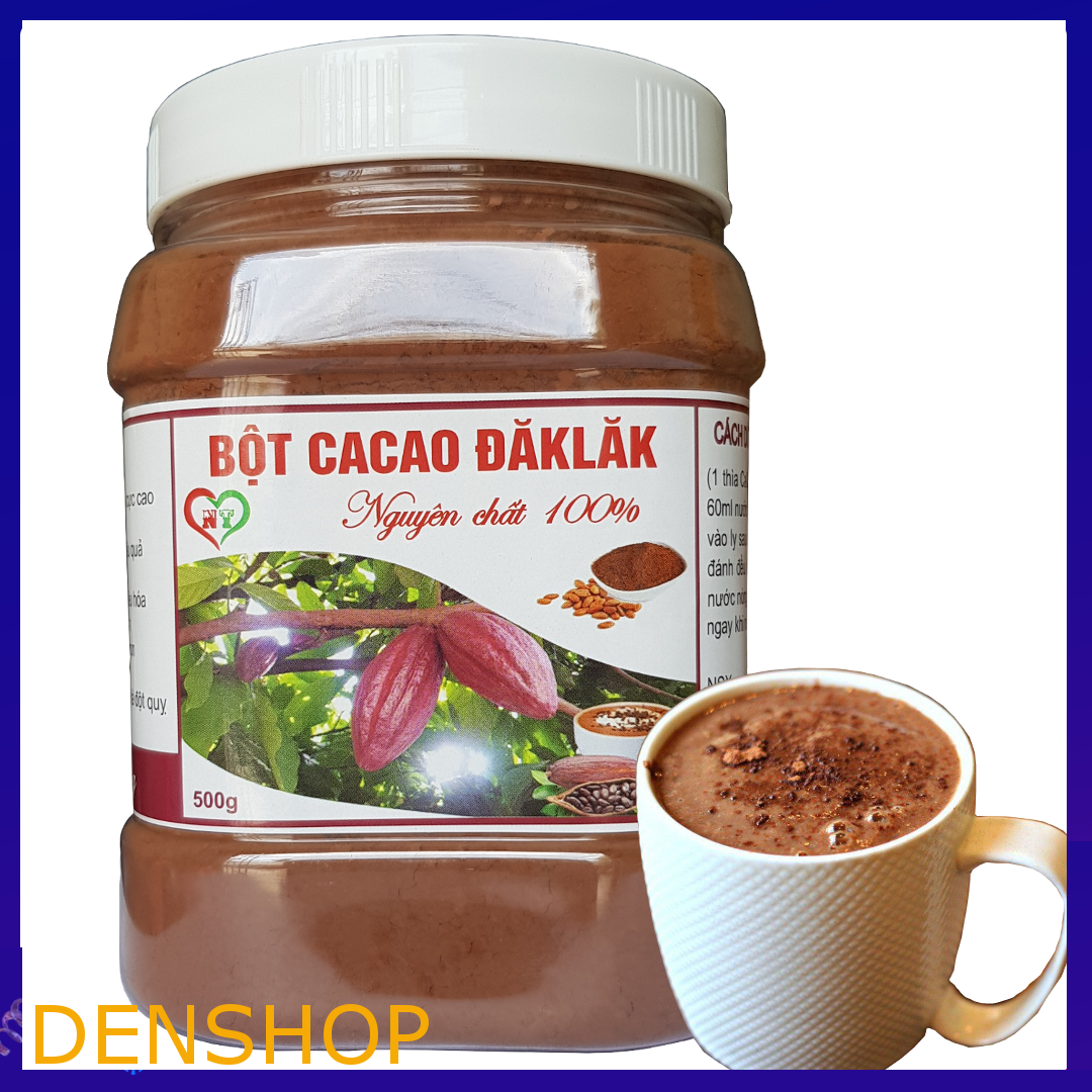 Hũ 500gram bột cacao 100% nguyên chất đắk lắk