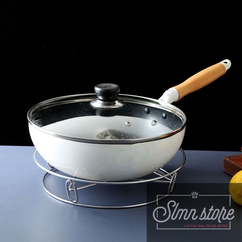 Giá Kê Nồi Inox 26 x 23 x 4,8 cm Cách Nhiệt, Đế Lót Nồi Chất Liệu Thép Không Gỉ, Lót Nồi Inox 304 Sử Dụng Được 2 Mặt Tiện Lợi L2-LnoiInox-L