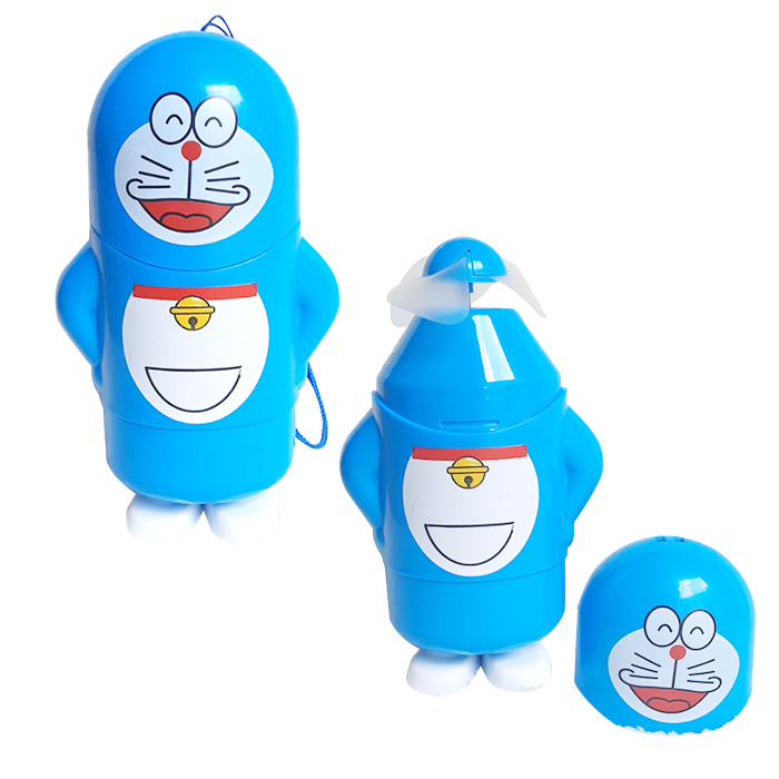Quạt cầm tay pin sạc hình Doremon-Quạt doremon siêu mát dễ thương nhỏ gọn dễ dàng đem theo