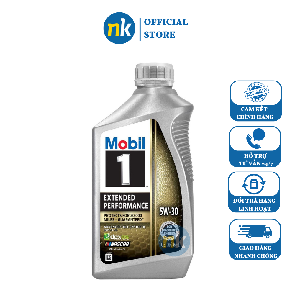 Nhớt tổng hợp Mobil 1 cho ô tô mô tô xe máy SAE 5W30 946ml Sản Phẩm Chất Lượng Ưu Đãi Tốt Dành Cho Bạn. - Dầu nhớt cho xe tay ga