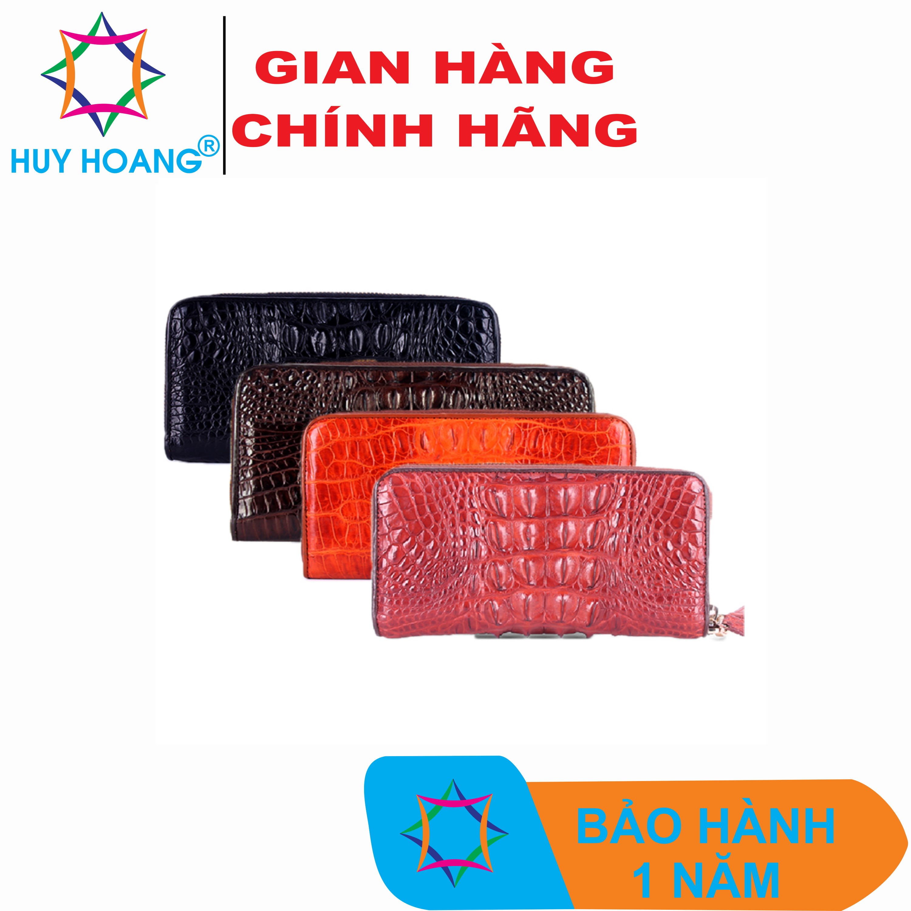 Bóp da cá sấu 1 khóa gai nhiều màu th3237-38-39-40