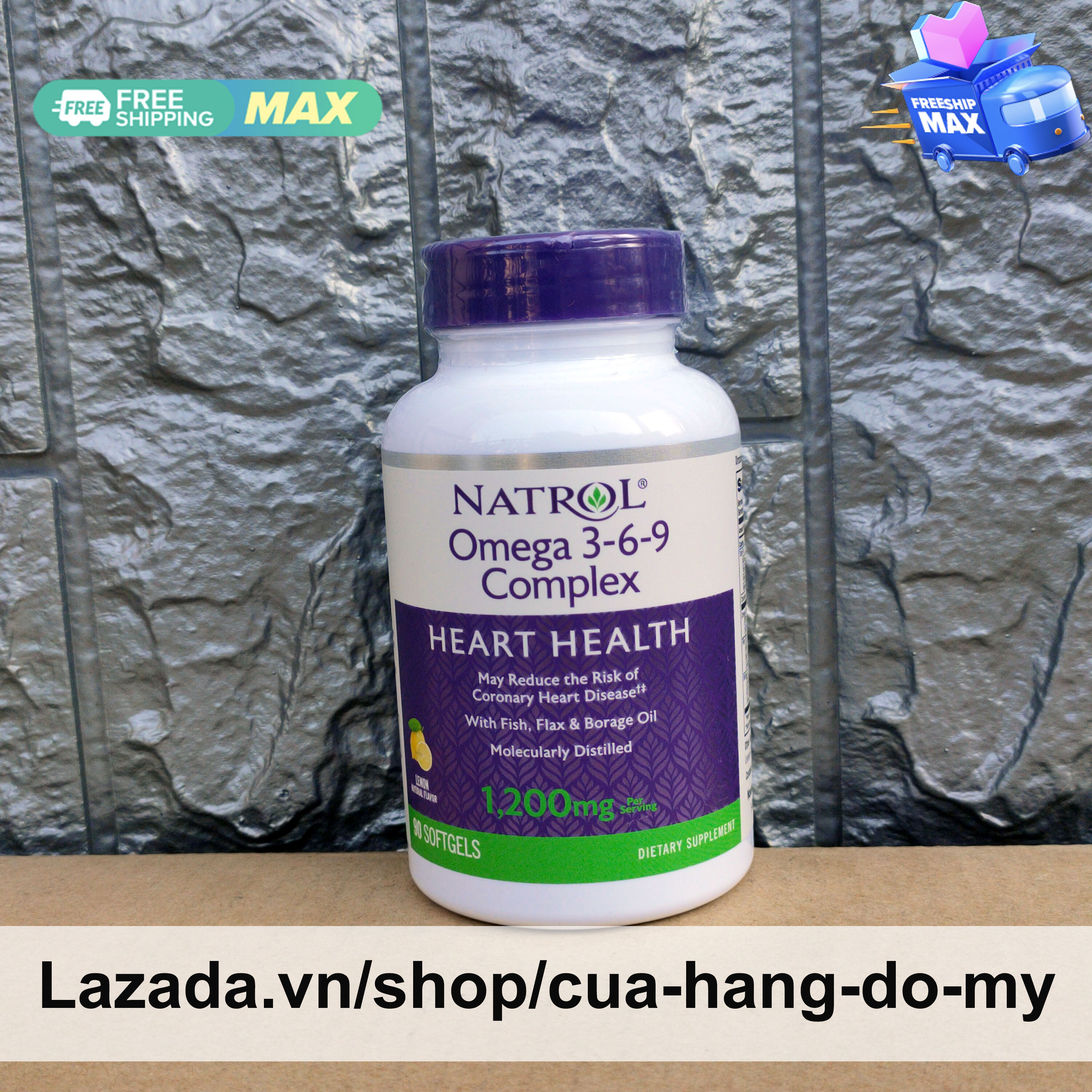 Viên uống natrol omega 3-6-9 complex 1200mg 90 viên của mỹ - omega 3 6 9 369 hỗ trợ sức khỏe mắt và tim mạch shop hong1008