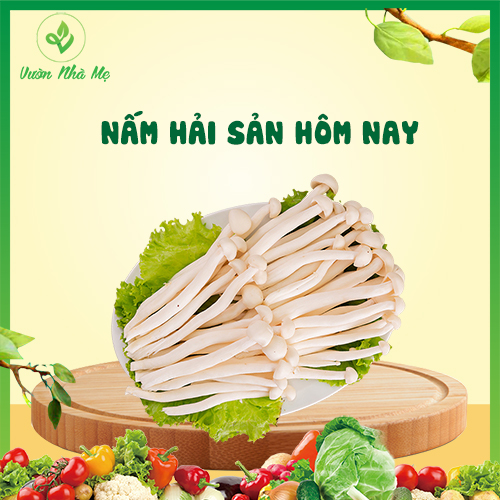 [Giao nội thành Hà Nội] Nấm hải sản Vườn Nhà Mẹ - 1 gói nấm hải sản giòn, dai, giàu dinh dưỡng - Rau củ quả tươi, sạch, chuẩn VietGap