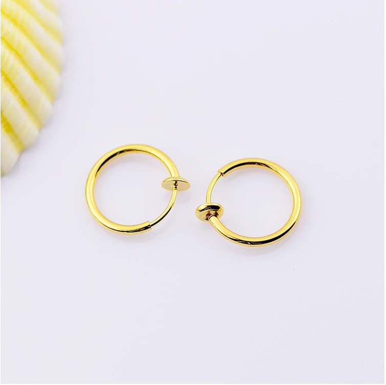 Khuyên tai không bấm, mũi, môi bông tai không bấm không cần xỏ lỗ cam kết không gỉ