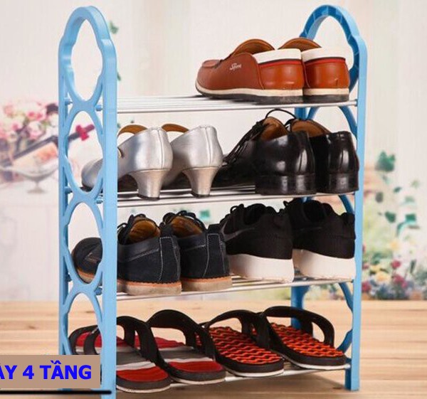 [HCM]KỆ ĐỂ GIÀY DÉP 4 TẦNG CAO CẤP CHỊU LỰC TỐT - KỆ ĐỂ GIÀY DÉP TIẾT KIỆM TỐI ĐA DIỆN TÍCH KHÔNG GIAN CỦA BẠN