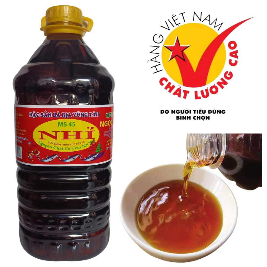 Nước mắm nhỉ cá cơm Ngọc Như can 5 lít - Nước mắm siêu hạng truyền thống -Gia vị nêm ướp kho nấu