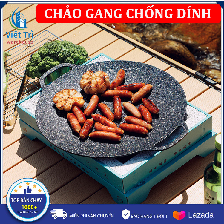 Chảo đá nướng thịt Hà Quốc, chảo đá nướng cao cấp, chảo đá nướng chống dính, chảo nướng không dầu , chảo đá chống dính cao cấp chất liệu hợp kim nhôm phủ đá maifan chống dính, chảo vân đá chống dính