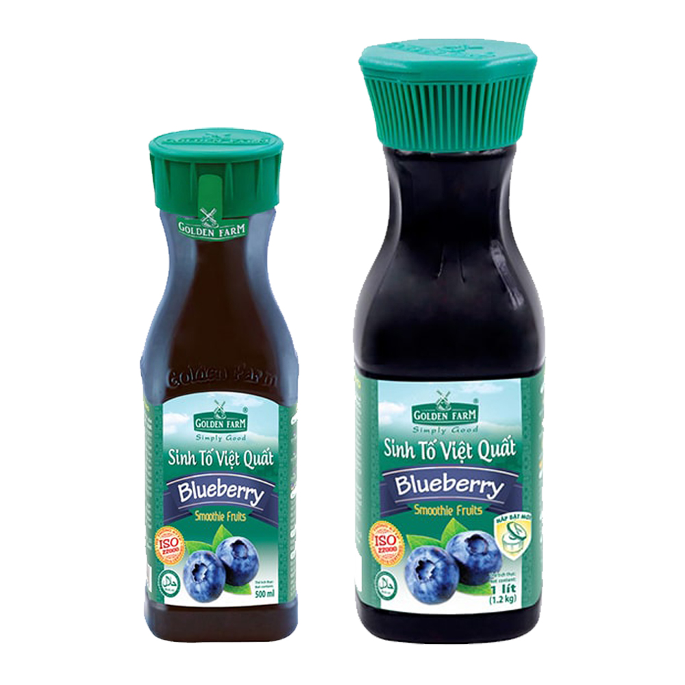 Sinh tố việt quất golden farm 500ml/ 1l