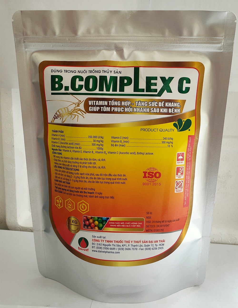 Cung cấp vitamin và khoáng chất tổng hợp cho tôm cá: b.complex c