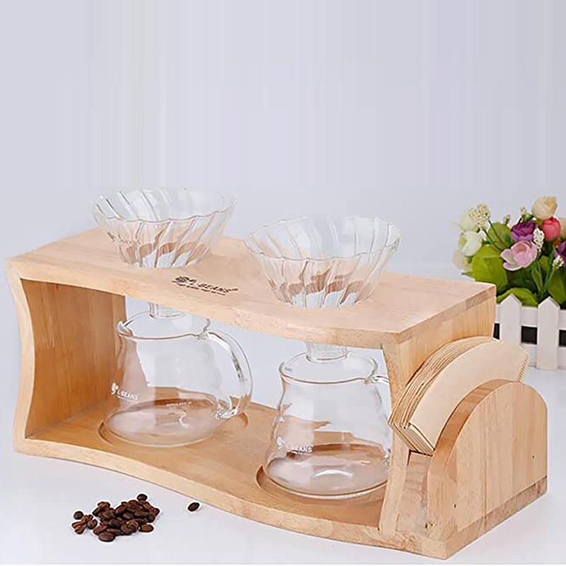 Giá đỡ pha cafe V6 bằng gỗ