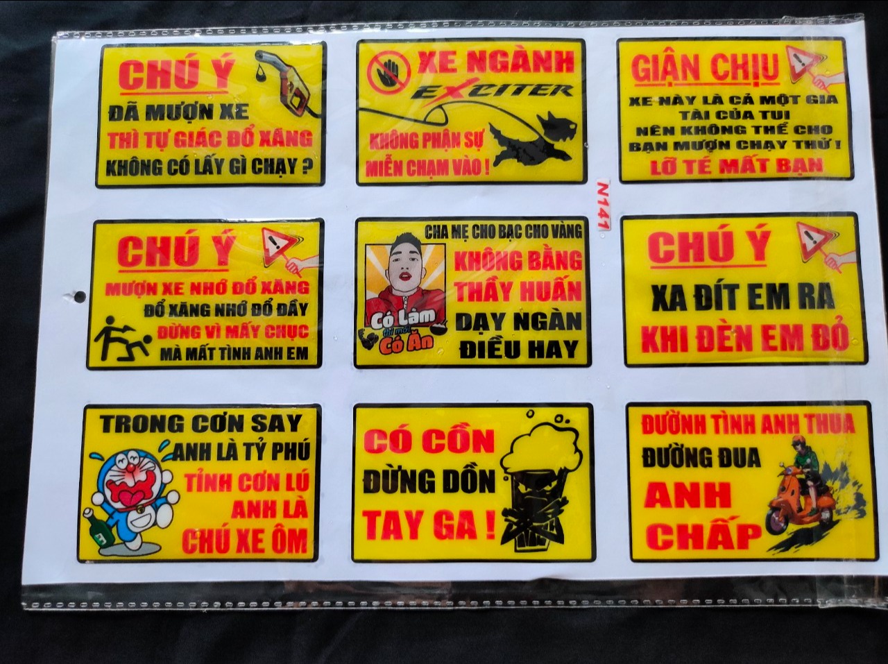 Tem logo cảnh báo vui nhộn,những câu nói trendinh