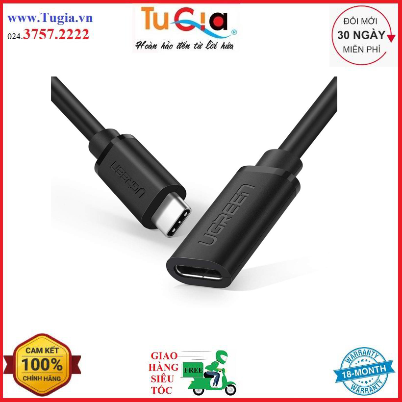 Cáp usb-c nối dài 50cm ugreen 40574 - hàng chính hãng
