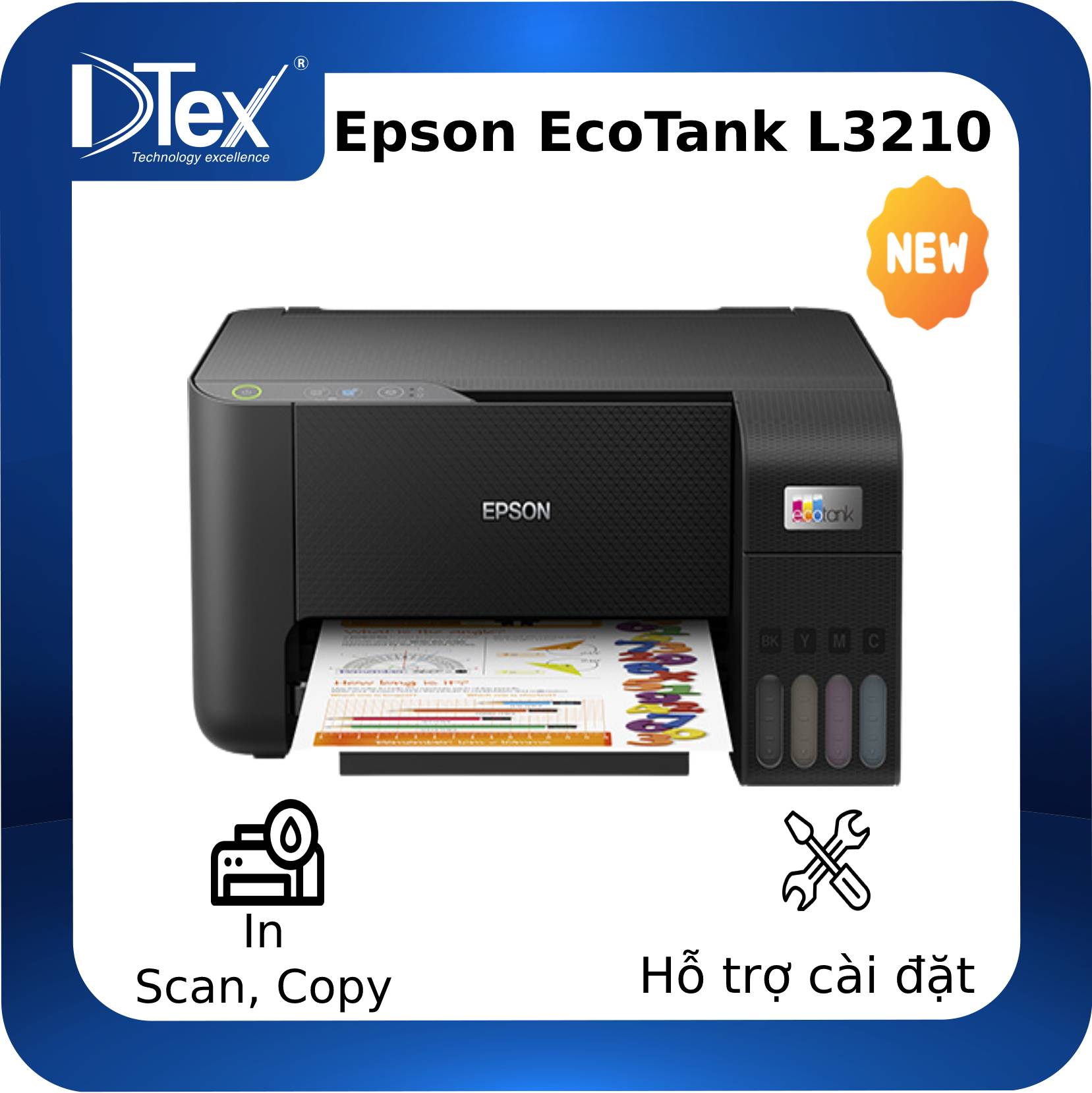 Máy in phun màu epson ecotank l3210 - hàng chính hãng