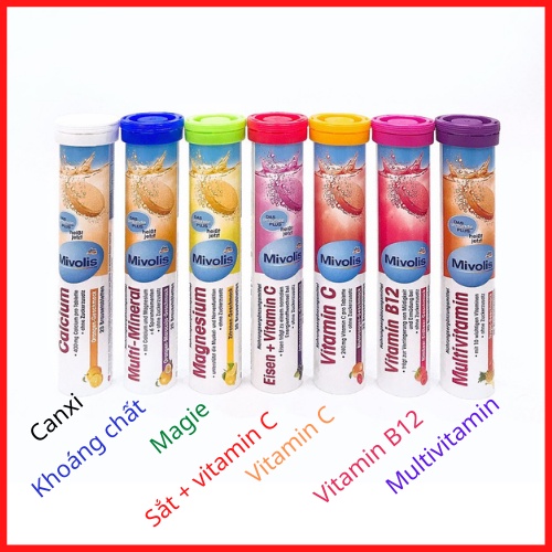 Sủi Vitamin Mivolis Hàng Đức ống 20 viên Freeship