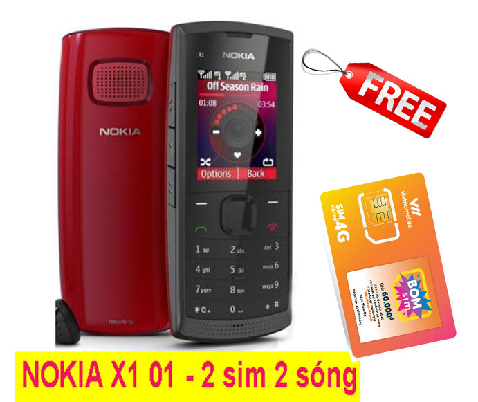 [Miễn phí ship] Điện thoại 2 sim nokia x1-01 giá rẻ pin khủng -Bảo hành 1 năm