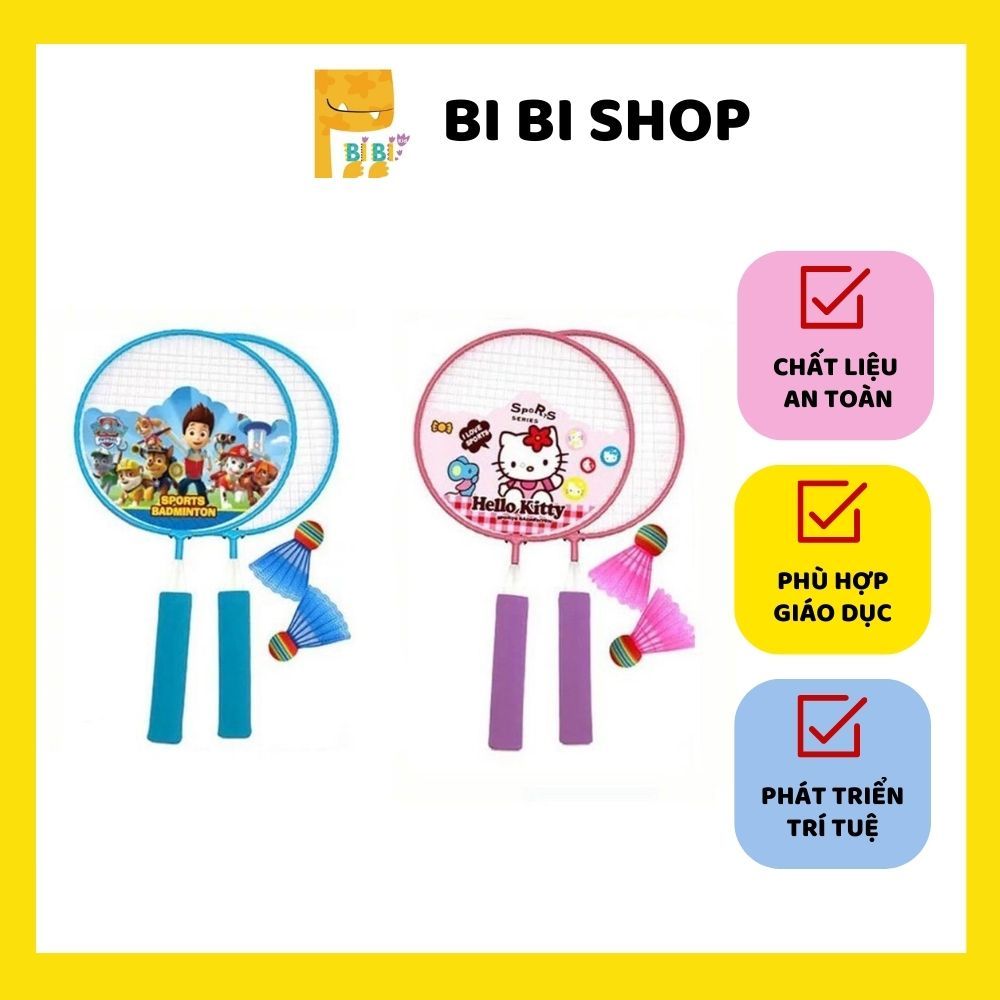 Bộ vợt cầu lông trẻ em giá rẻ tặng kèm 2 quả cầu lông