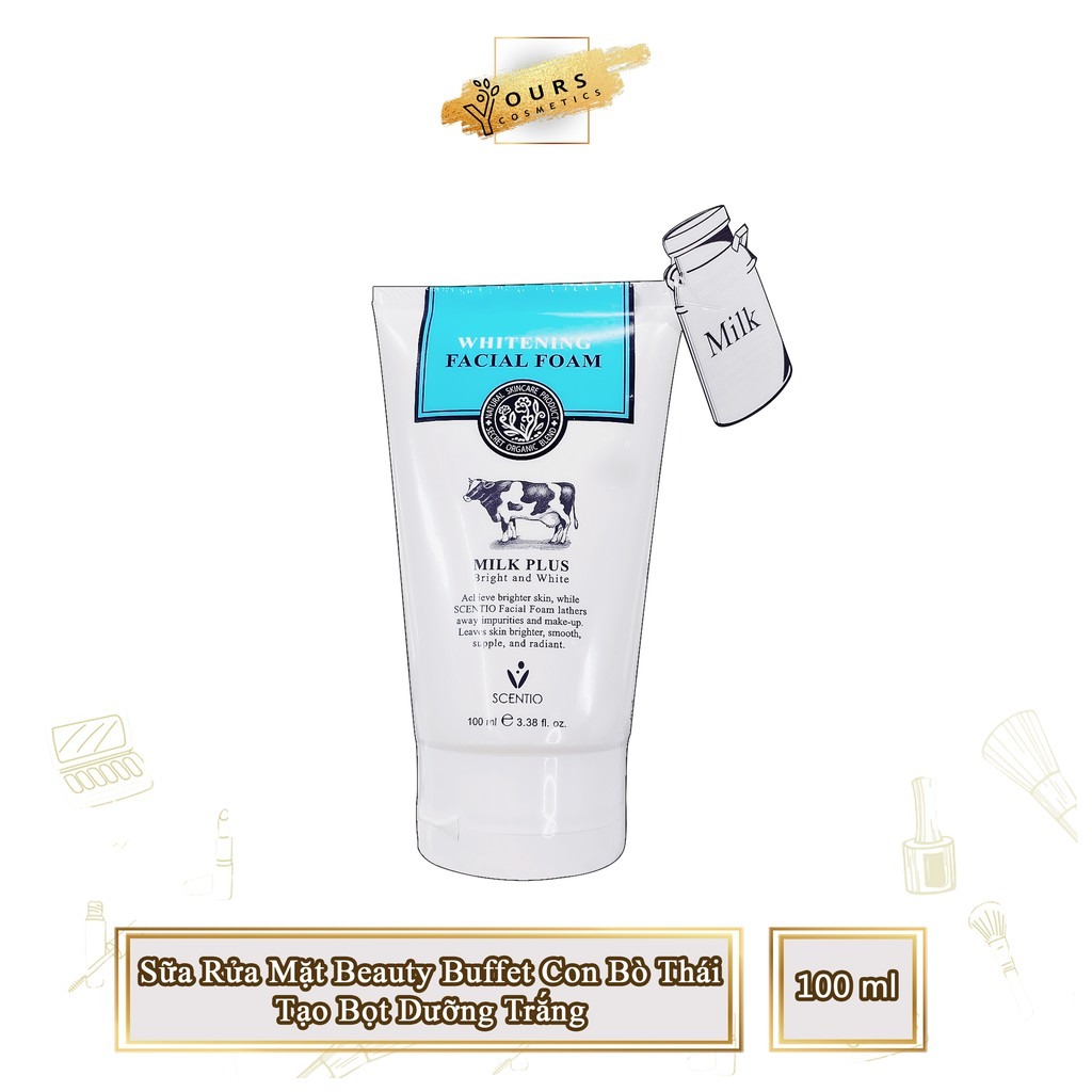 Sữa Rửa Mặt Beauty Buffet Con Bò Thái Whitening Facial Foam - Tạo Bọt Dưỡng Trắng - Giấy Chứng Nhận Bộ Y Tế