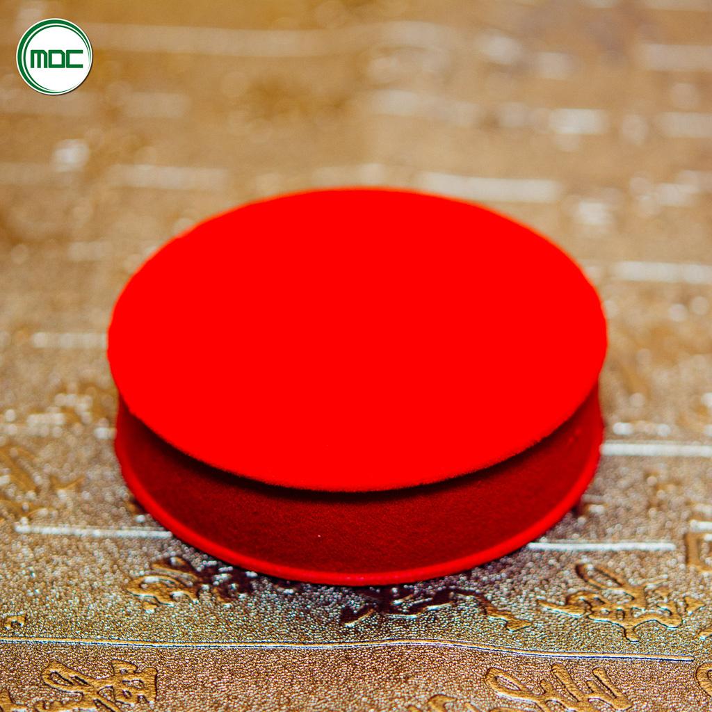 Mộc - 50 hộp nhung đỏ đựng vòng tay đựng chuỗi đá phong thủy đựng quà đường kính 8,5cm