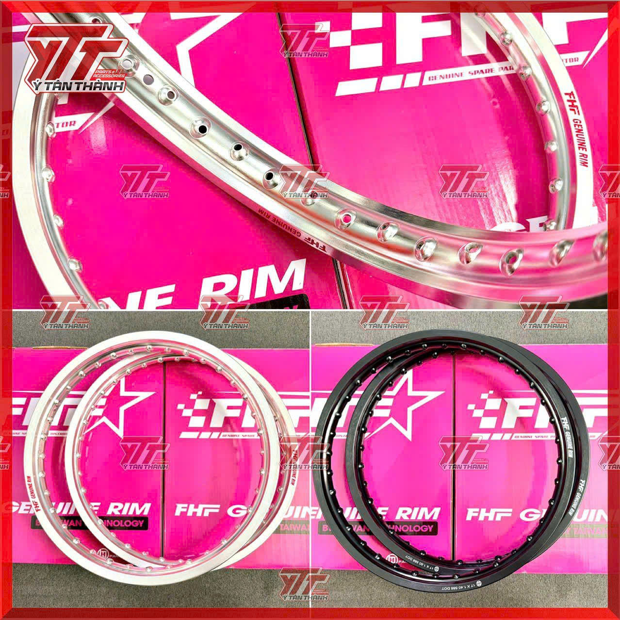 Niềng nhôm FHF bản 1.4-1.6 cho xe máy MS01