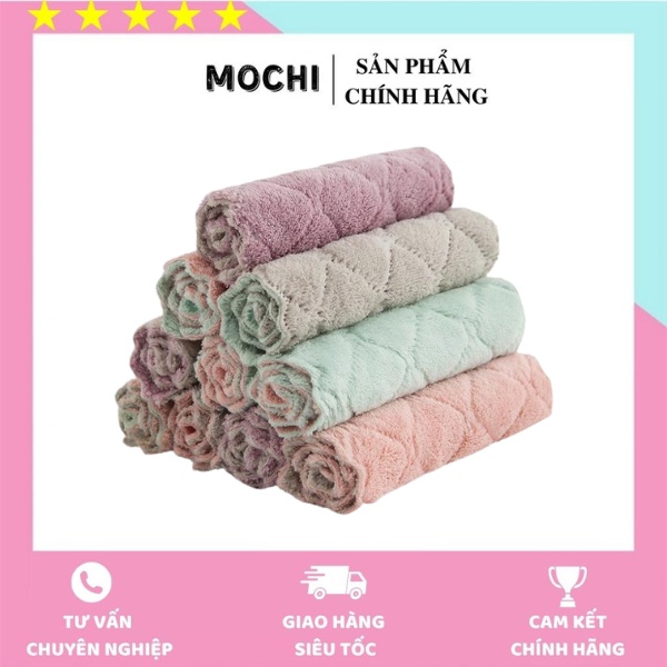 Set 10 khăn lau đa năng 2 mặt siêu thấm nước