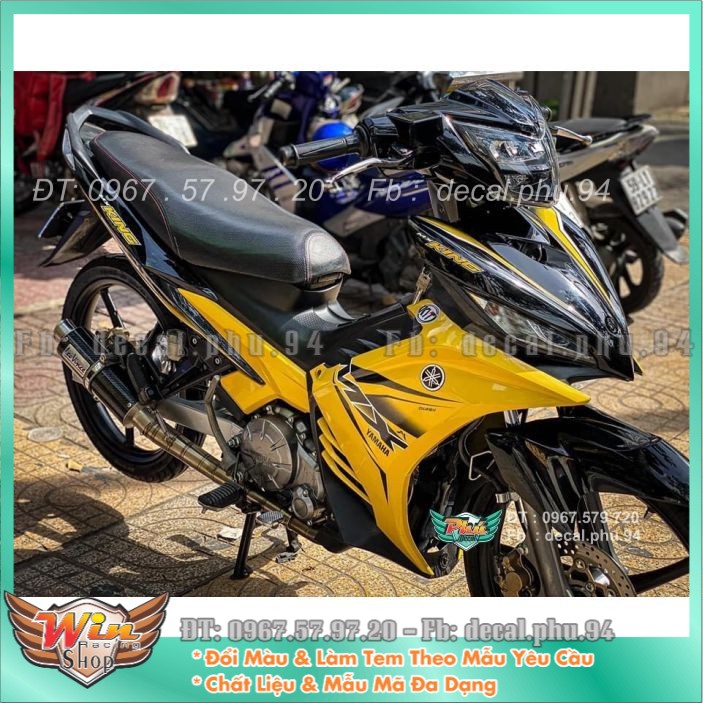 Tem rời Exciter 135 Mx vàng đen