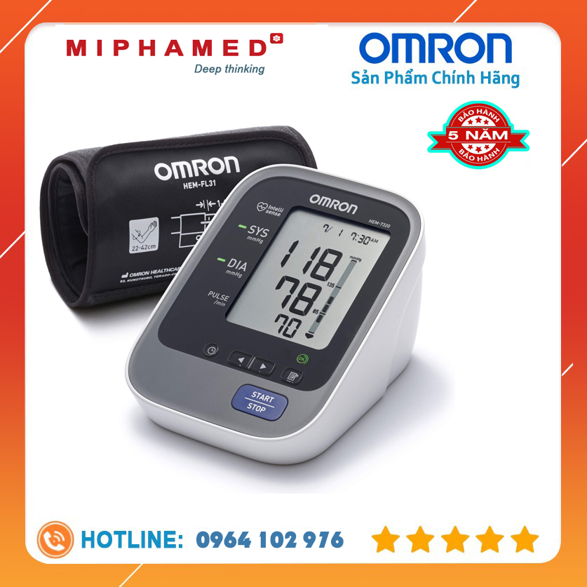 [Hàng chính hãng] Máy Đo Huyết Áp Bắp Tay OMRON HEM-7320