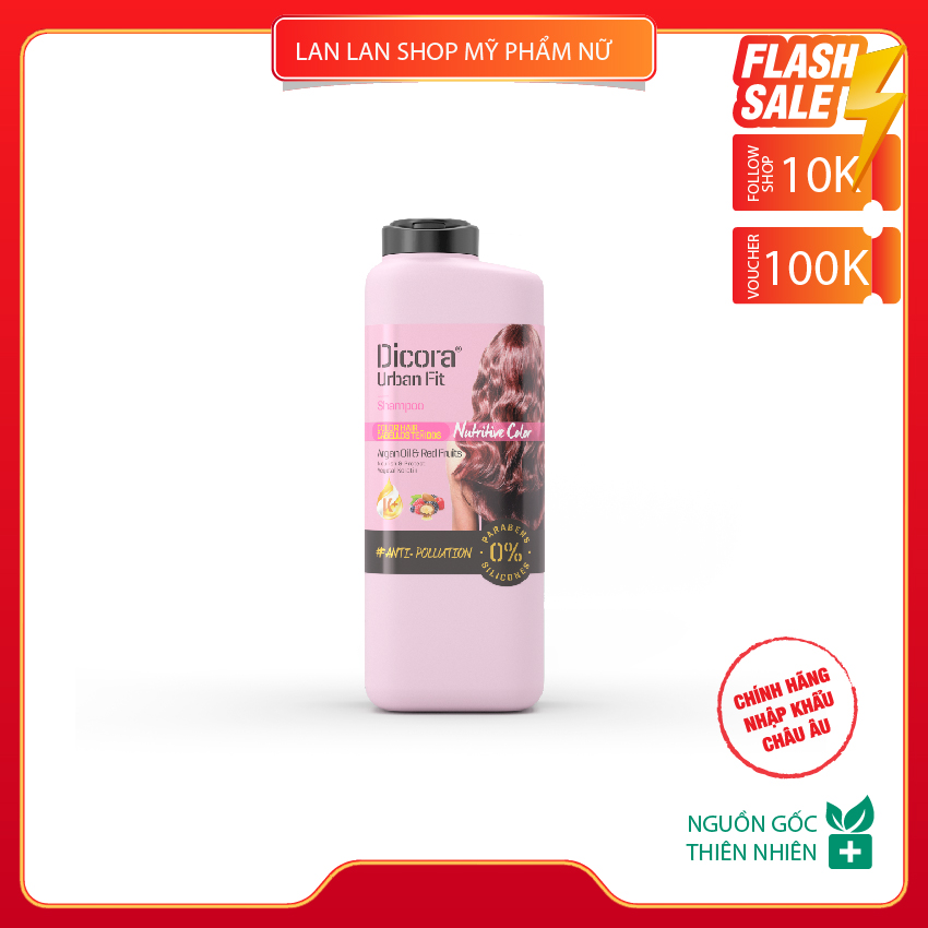 Dầu gội Dicora giữ màu tóc dành cho tóc nhuộm chiết xuất tinh dầu Argan 400ml