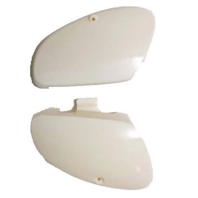 cặp 2 hộc bình cho cub cánh én 79-81-86 nhựa trắng chưa sơn cho cub đèn tròn