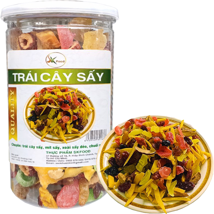 500g Trái Cây Sấy Dẻo Mix Vị Hiệu SKFOOD - TẾT 2023