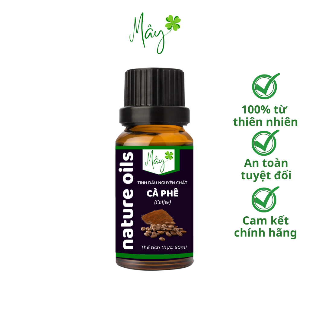 Tinh dầu Cà Phê nguyên chất 10ml - 50ml, tinh dầu thiên nhiên Mây giúp thơm phòng, thư giãn