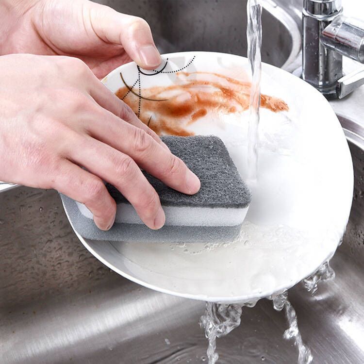 Miếng rửa chén 3 lớp cọ xoong nồi nhà bếp tiện lợi