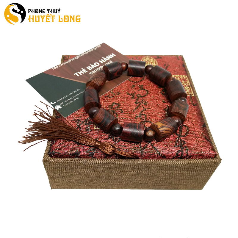 Vòng Gỗ Sưa Đỏ Đốt Trúc -  Vòng Tay Phong Thủy