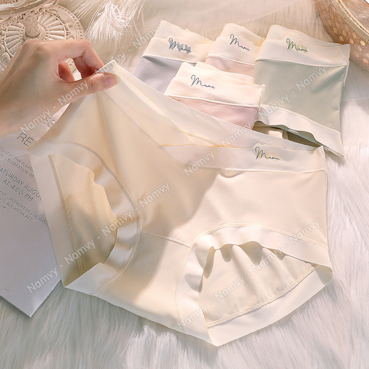 High-Quality Mama Silk Cross-Waist Maternity Underwear (1 Piece)