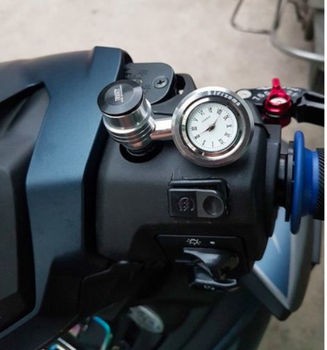 Đồng hồ gắn chân gương xe máy.Tặng ốc chân gương CNC đủ màu