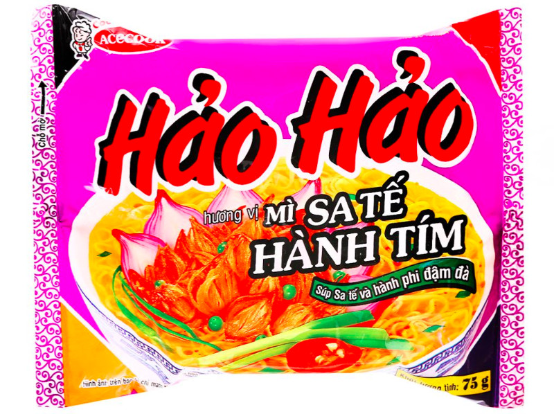 Mì hảo hảo sa tế hành tím 75g
