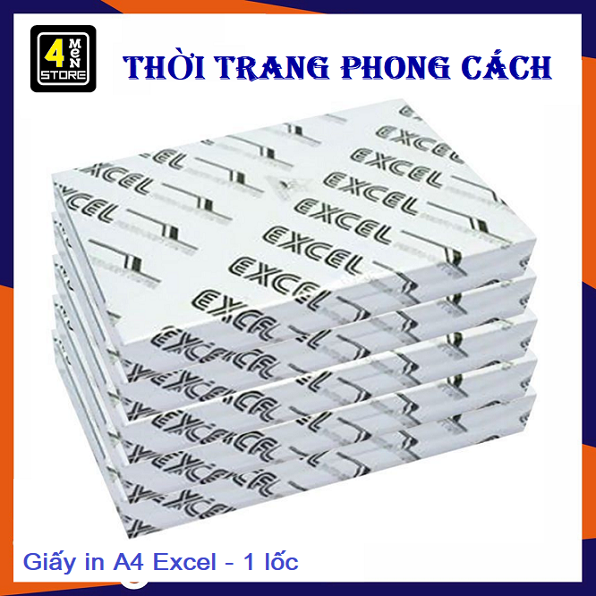 ⚡ Xã Hàng ⚡Giấy A4 Excel 70gsm 1 Ram. 400 tờ / Ram. Thích hợp dùng trong Văn Phòng - Giấy In Excel A