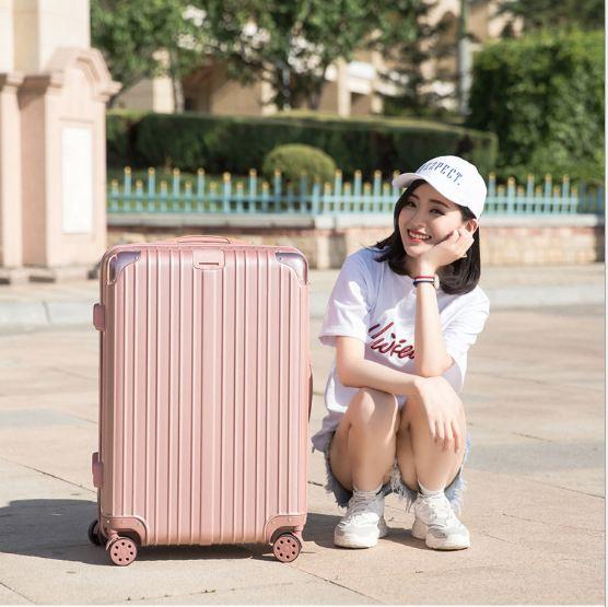 Vali kéo du lịch nhựa Siêu Nhẹ-Khóa mã chống trộm - bánh xe quay 360- nhám chống xước (PC180)  SIZE 20