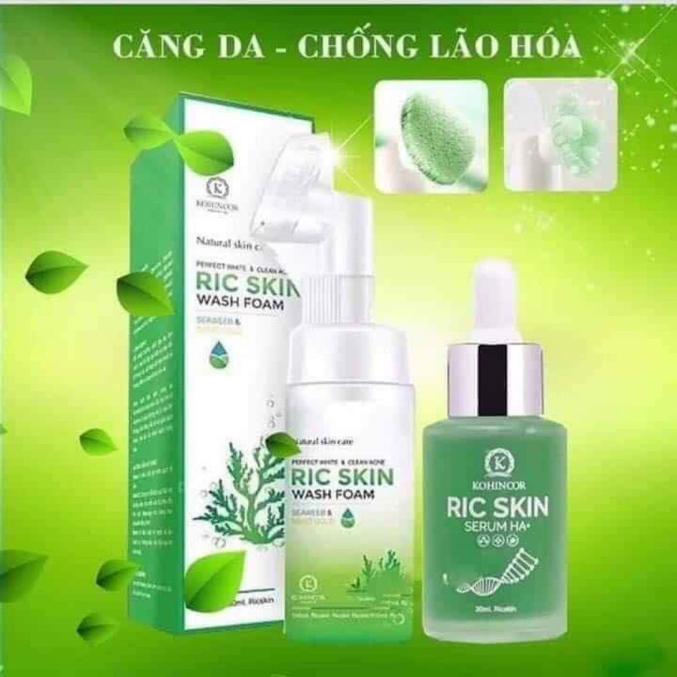 Combo se.rum ric skin + sưa rưa măt ric skin