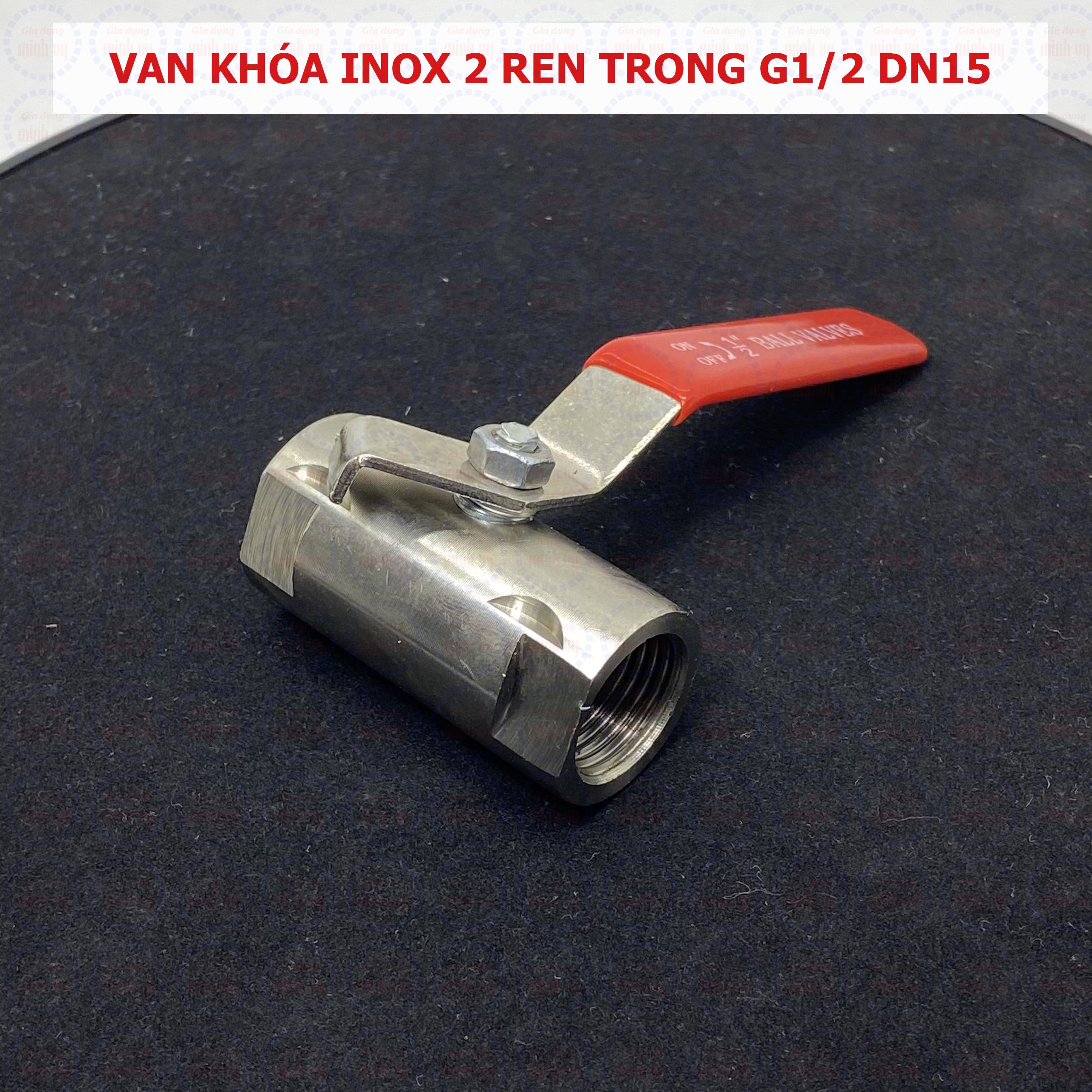 Van bi tay gạt 21 Inox, van khóa nước tay gạt inox