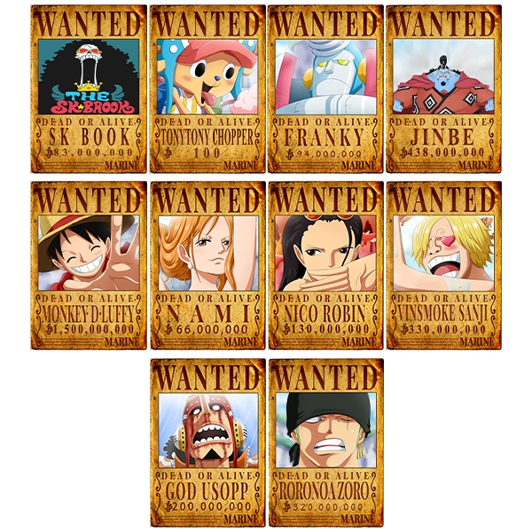 Combo 10 Poster Truy Nã Băng Hải Tặc Mũ Rơm - One Piece | Lazada.Vn